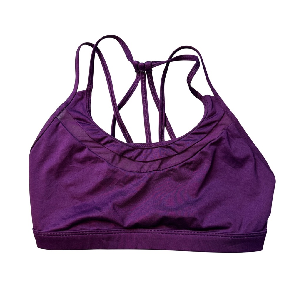 Victoria Sport Sports Bra Womens Small Purple Strappy Back Mesh Detail 33021